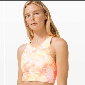 Lululemon Energy Bra High Neck Long Line Shibori